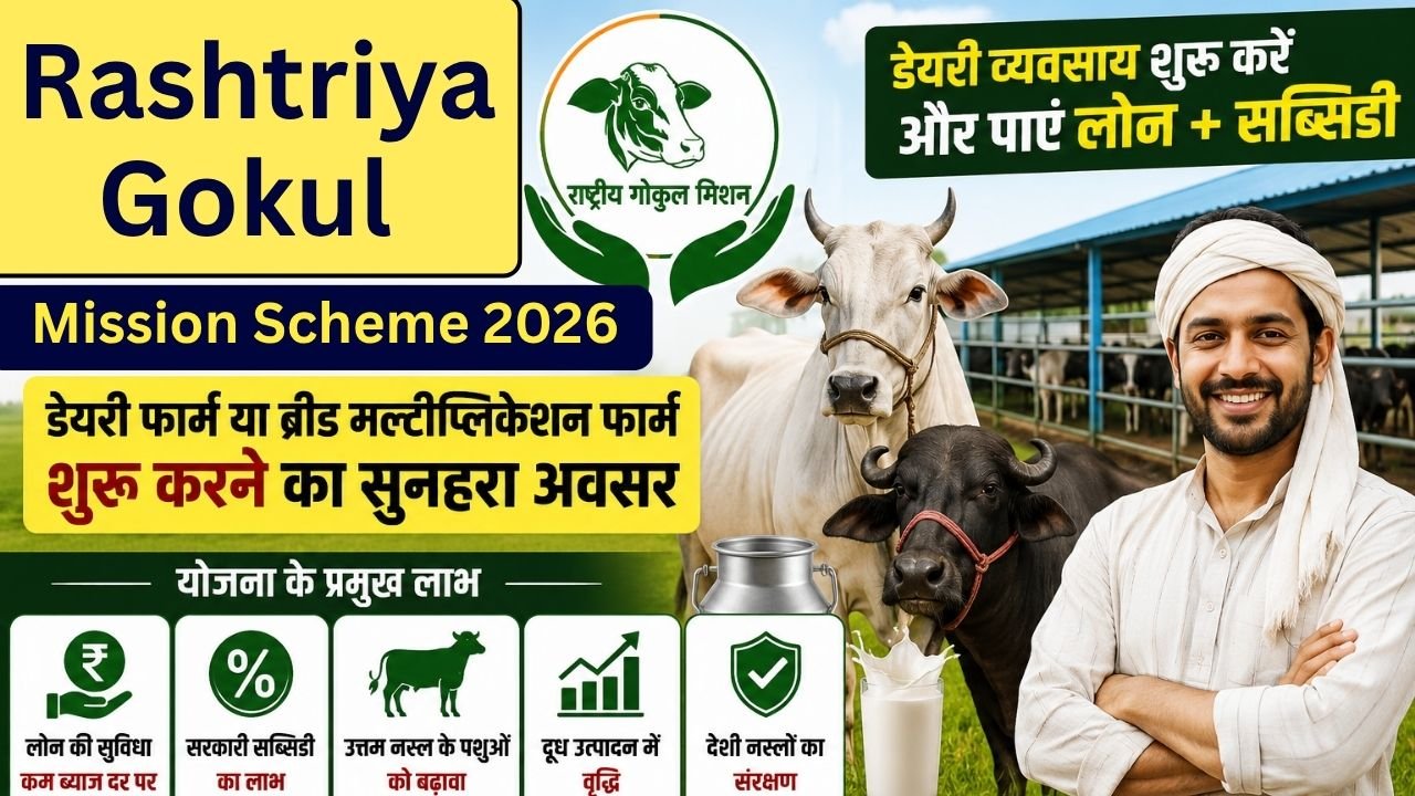 Rashtriya Gokul Mission Scheme: डेयरी के लिए मिलेगा तगड़ी सब्सिडी के साथ लोन, जानिए आपको कैसे मिलेगा लाभ?